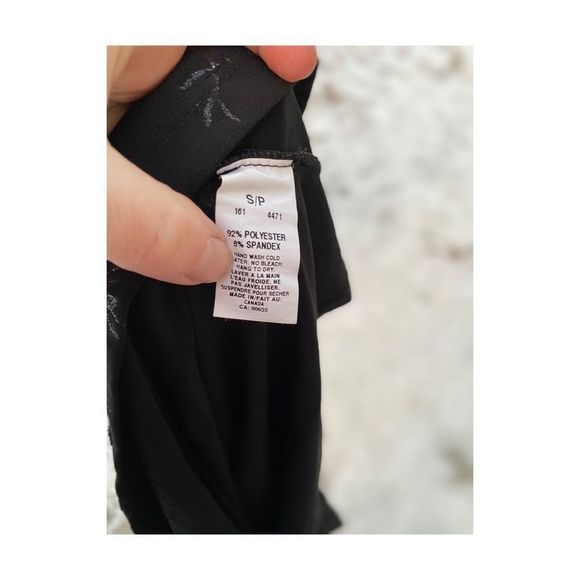 Thyme Maternity Black Metallic Top Blouse Sparkle Holiday Surplice Sz S - Picture 8 of 8